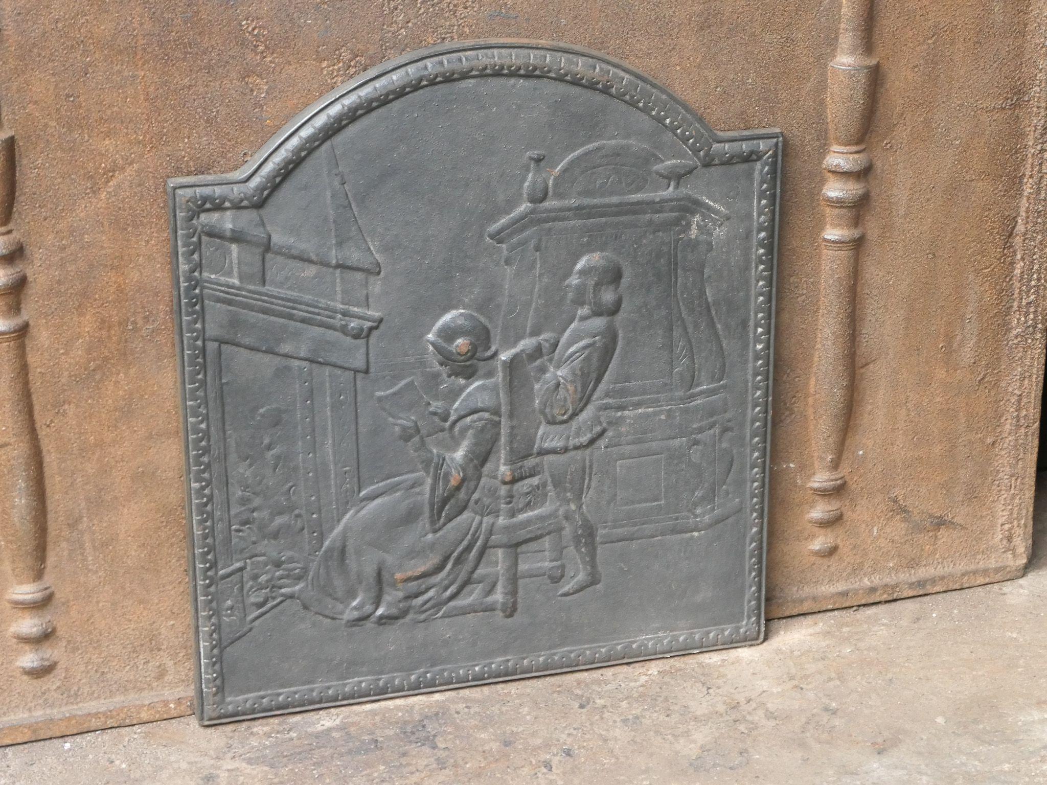 Napoleon III Style Fireback / Backsplash In Good Condition For Sale In Soest, NL