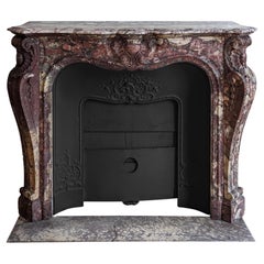 Cheminée en marbre Fleur de Pêcher de style Napoléon III