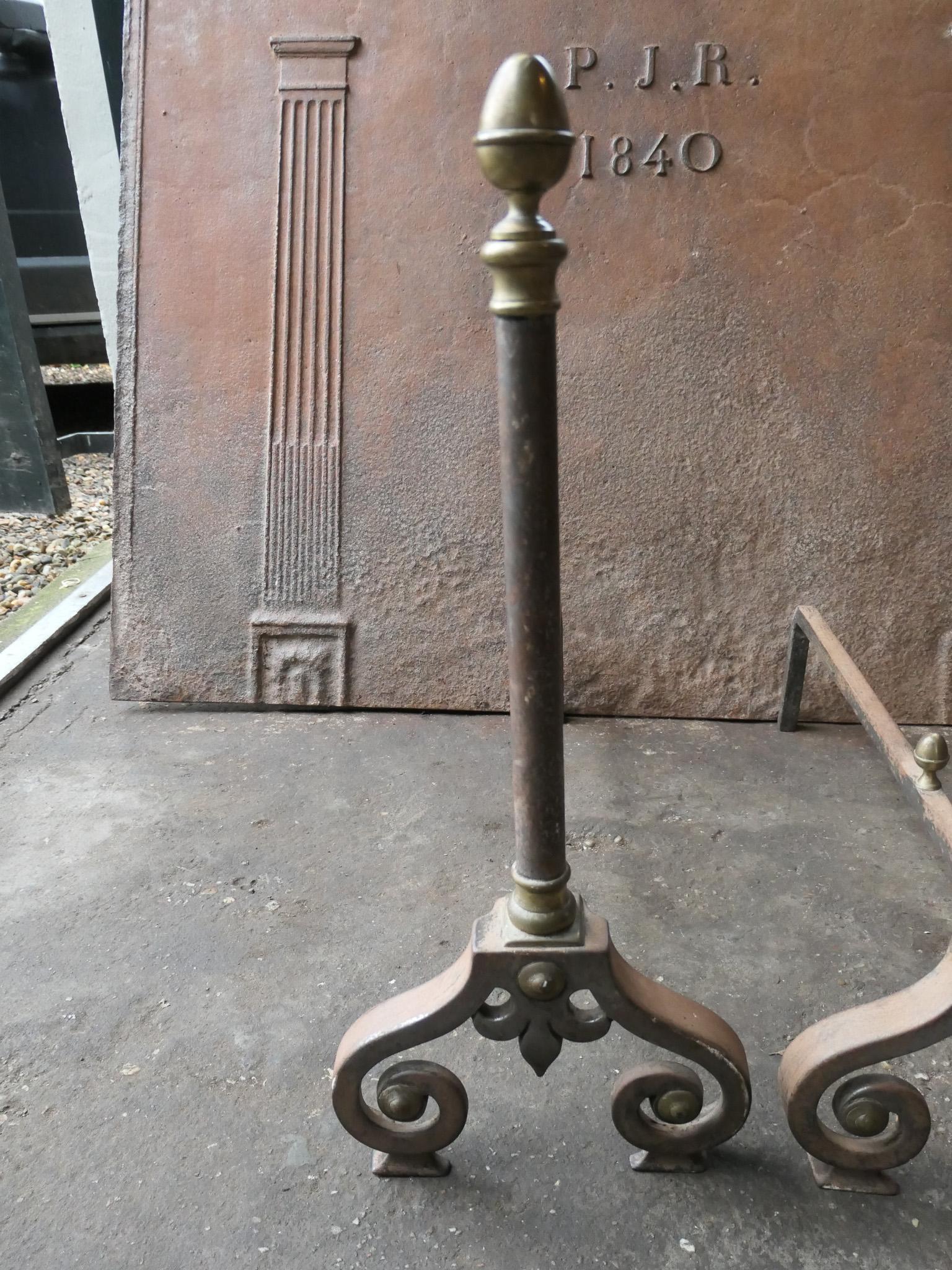 Napoleon III Style French Andirons In Good Condition In Amerongen, NL