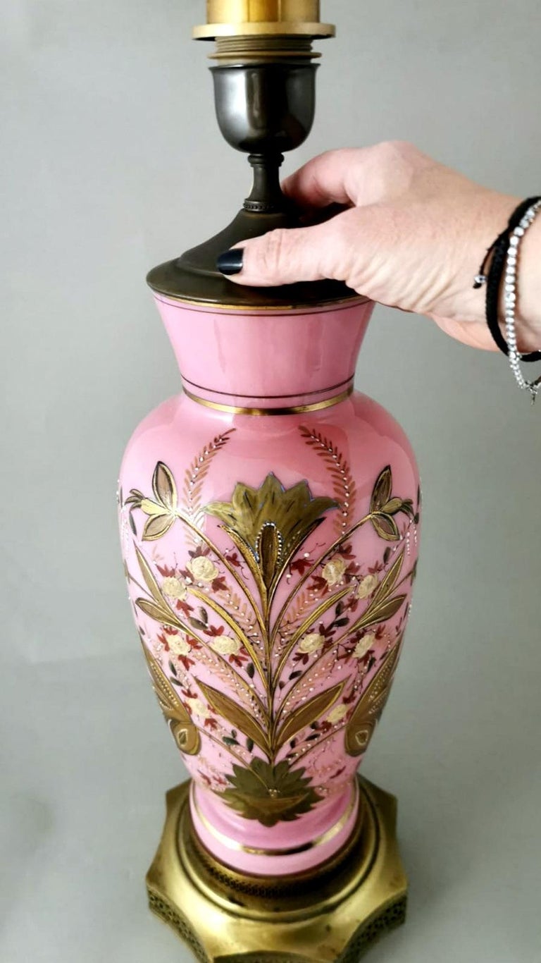 napoleon-iii-style-french-lamp-in-hand-painted-opaline-glass-at-1stdibs