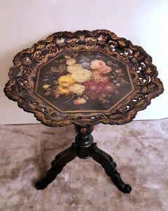 Napoleon III Style French Sail Table in Papier Machè