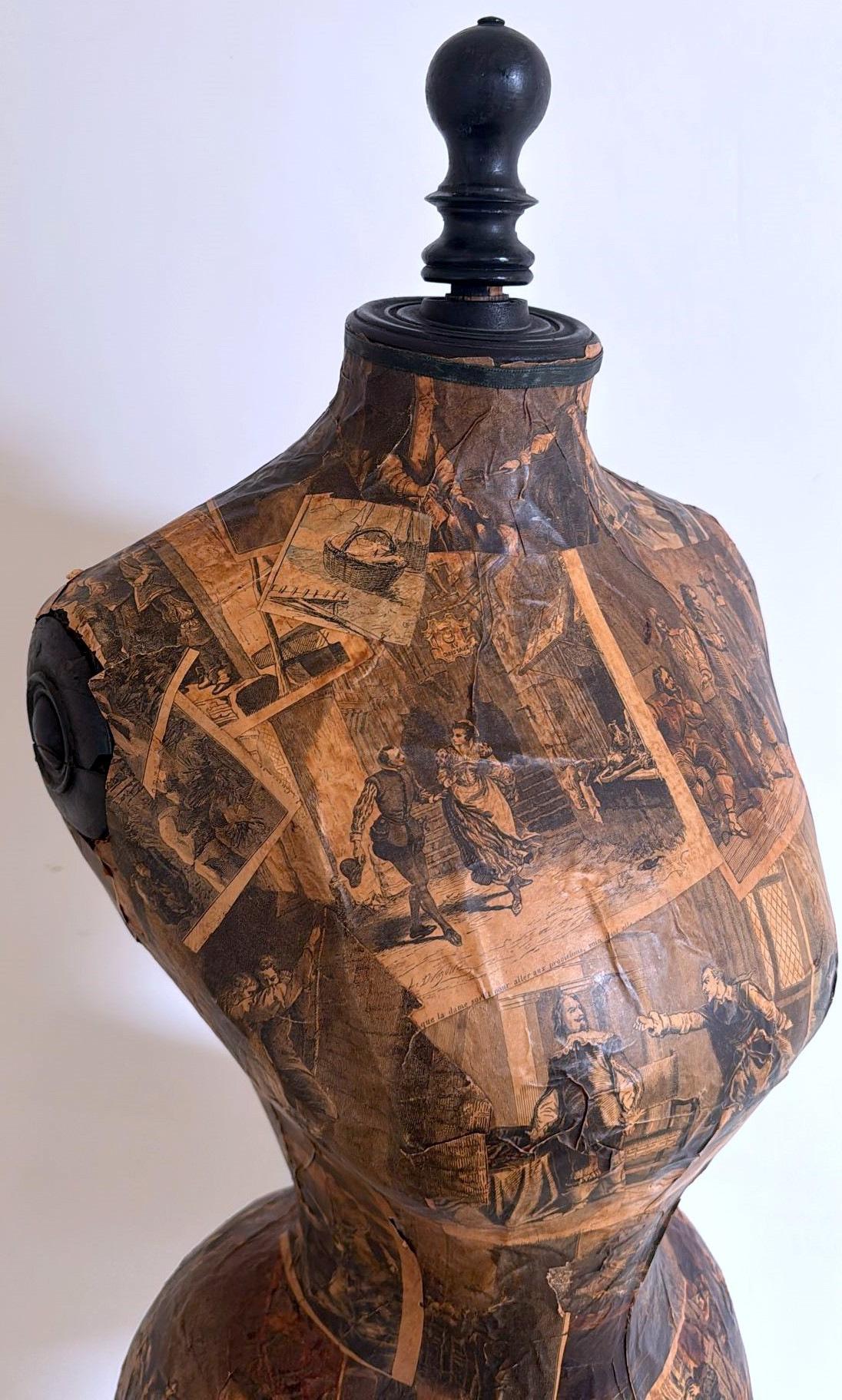 Manichino da sarto francese in legno stile Napoleone Iii in vendita 2