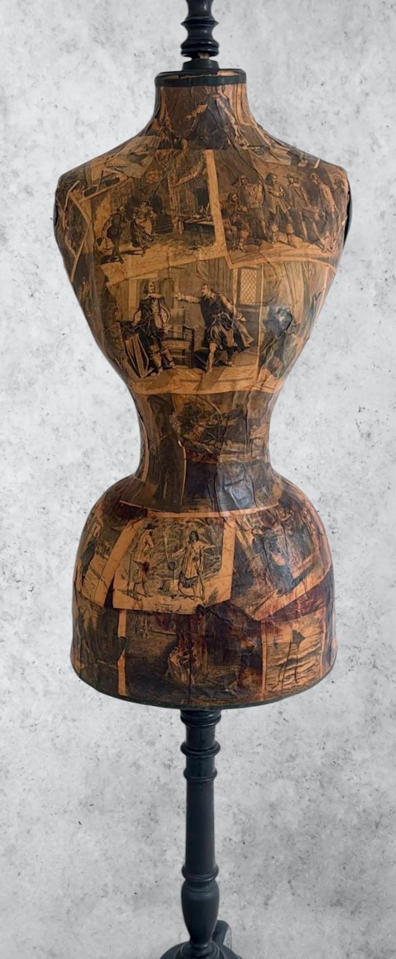 Legno Manichino da sarto francese in legno stile Napoleone Iii in vendita