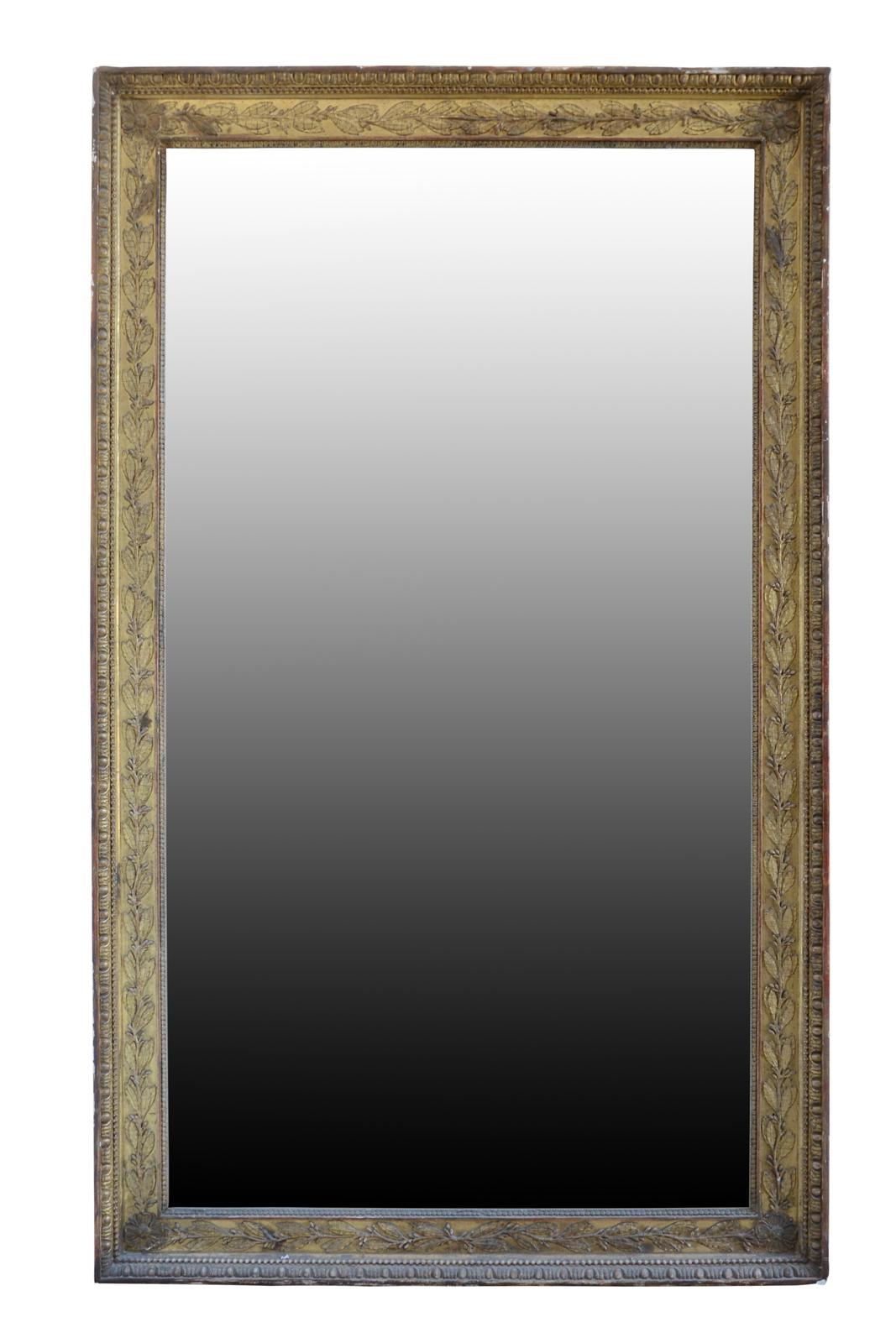 Napoleon III Style Gilded Wood Mirror, 19th Century In Good Condition For Sale In Richebourg, Yvelines
