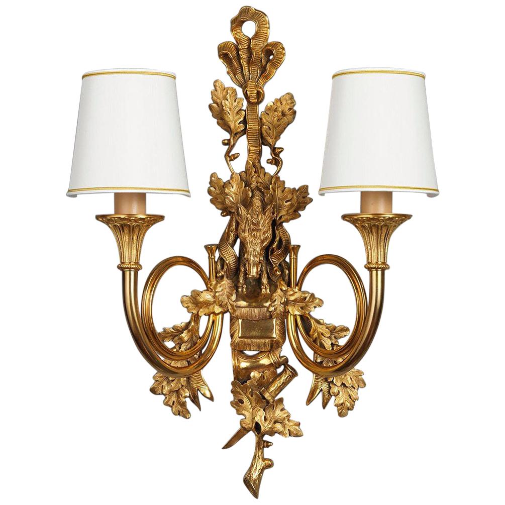 Napoleon III Style Gilt Bronze Sconce By Gherardo Degli Albizzi