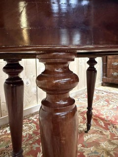 Napoleon III Style Oval Mahogany Dining Table, 19th Century