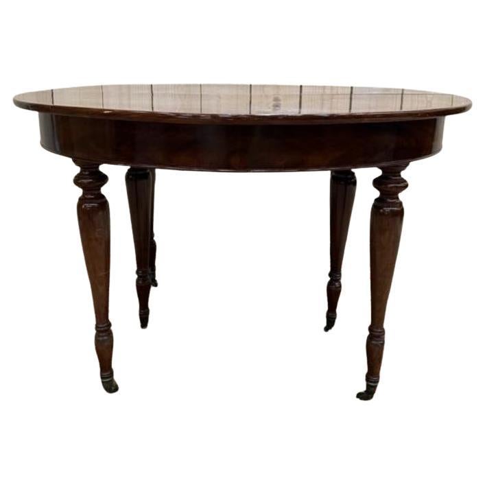 Napoleon III Style Oval Mahogany Dining Table, 19th Century For Sale