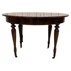 Napoleon III Style Oval Mahogany Dining Table, 19th Century
