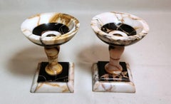 Napoleon III  Pair of French Cassolettes with Siena Yellow and Portoro Marbles