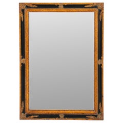 Napoleon III Style Parcel Ebonized and Gilt Mirror