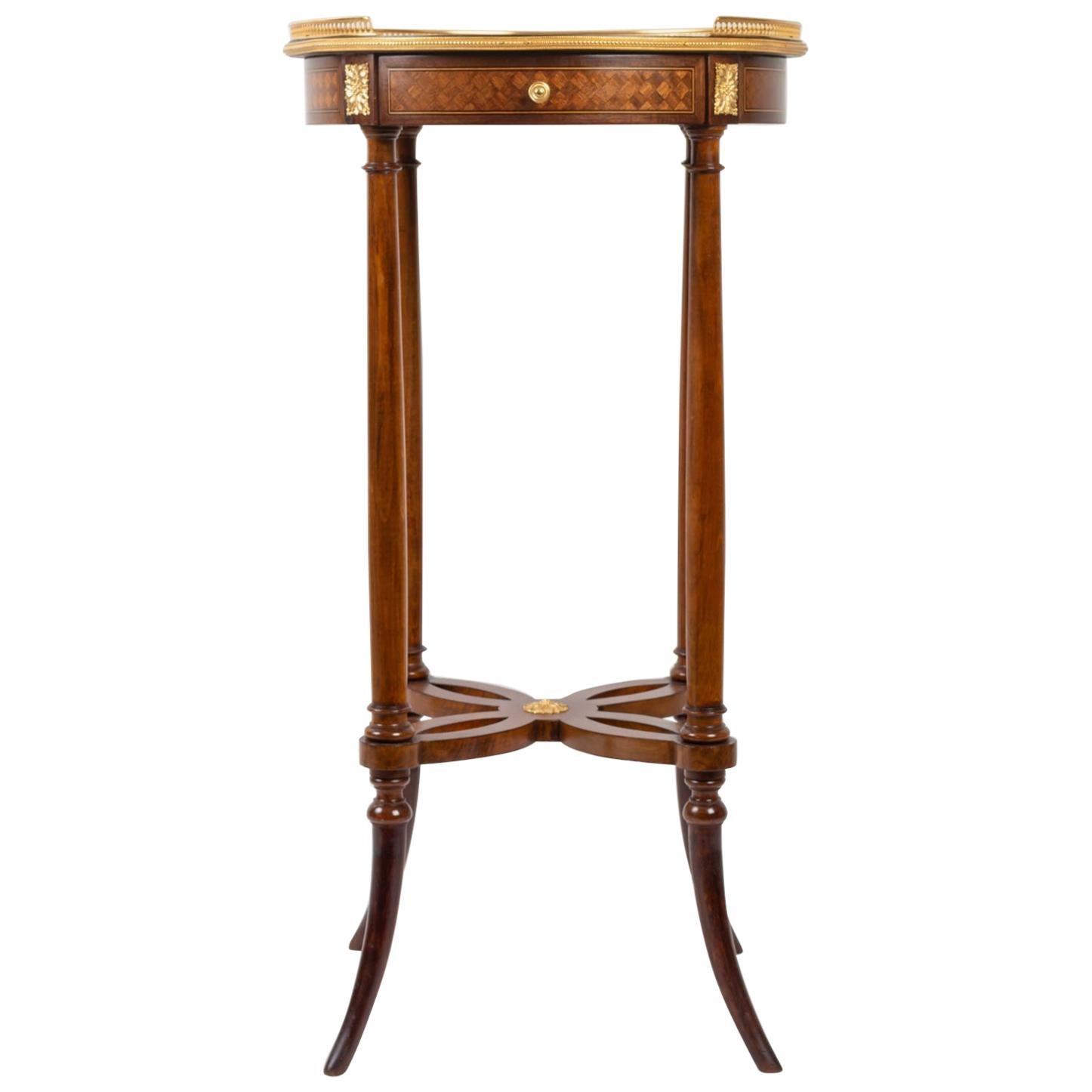  Napoleon III Style Pedestal Table in Walnut Veneer