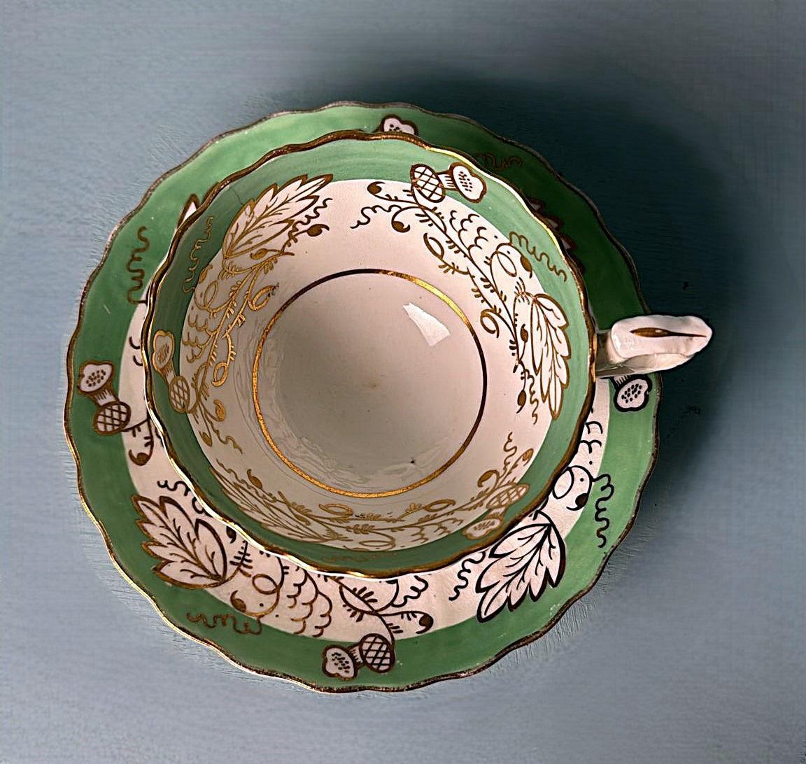 Napoleon III Style Porcelaine de Paris Kaffee Set 8 Pieces Vergoldete Blumendekoration im Angebot 2