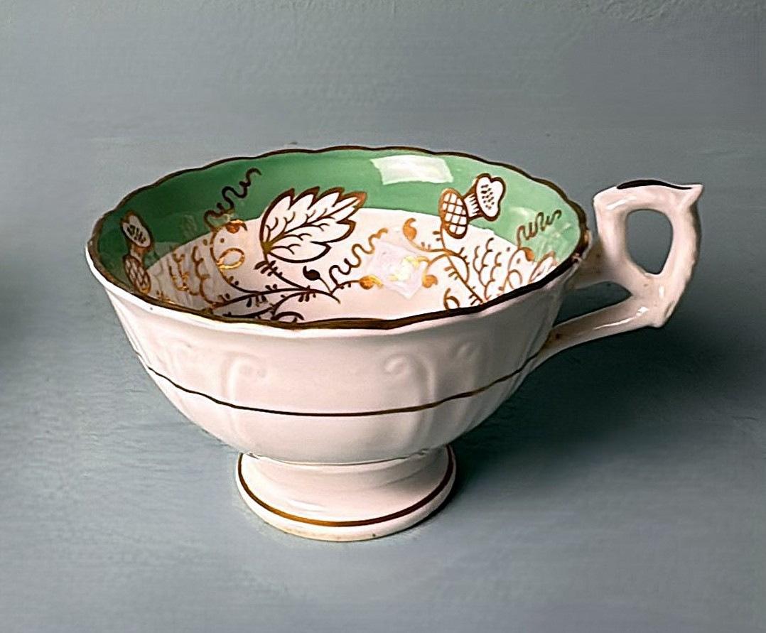Napoleon III Style Porcelaine de Paris Kaffee Set 8 Pieces Vergoldete Blumendekoration im Angebot 5
