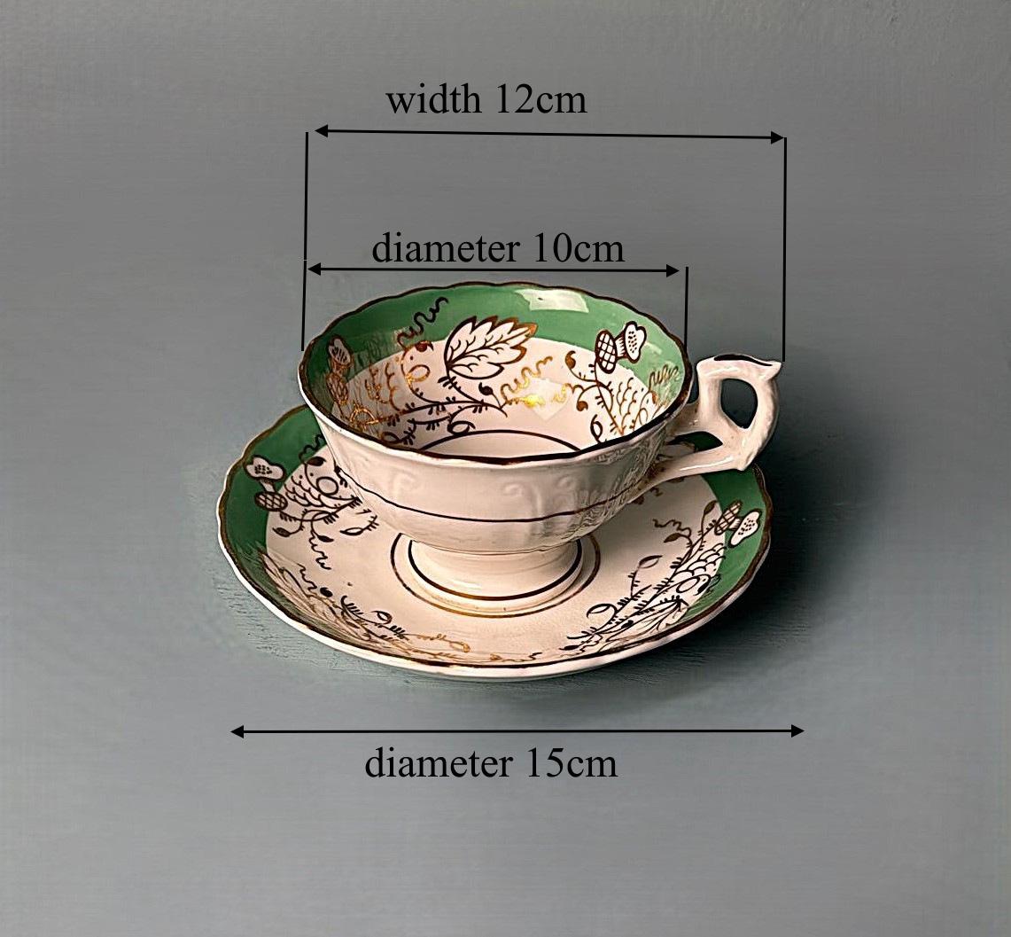 Napoleon III Style Porcelaine de Paris Kaffee Set 8 Pieces Vergoldete Blumendekoration im Angebot 12