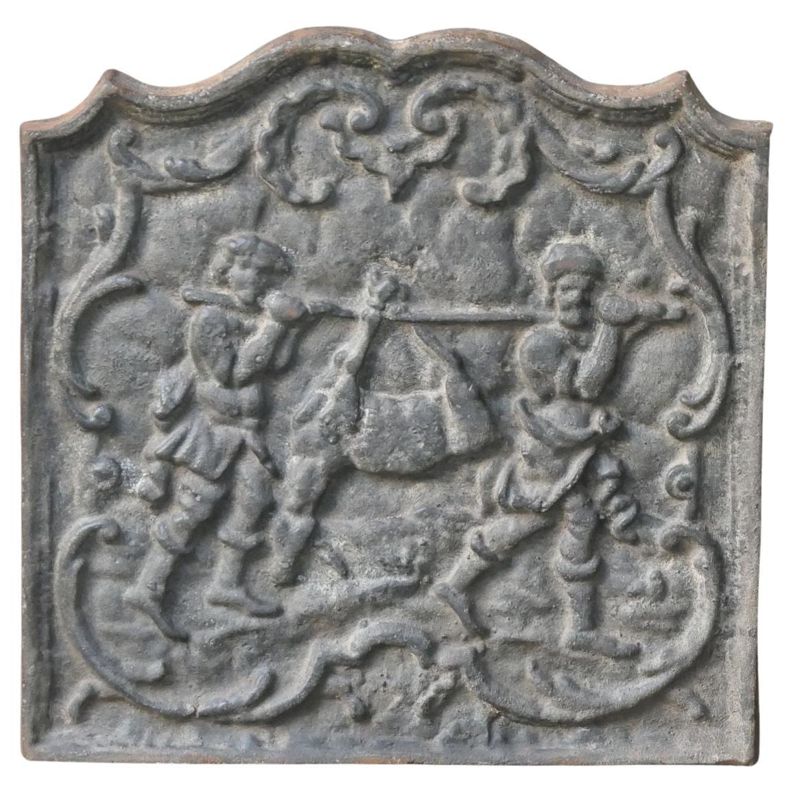 Napoleon III Style 'Return from the Hunt' Fireback / Backsplash, 20th Century For Sale