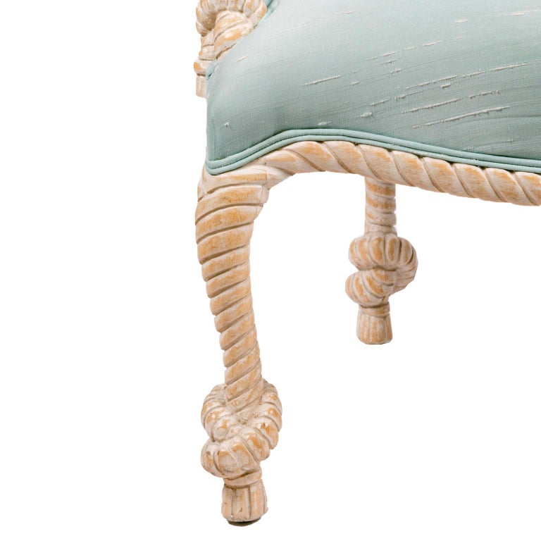 American Napoleon III Style Rope/Tassel Tub Chair For Sale