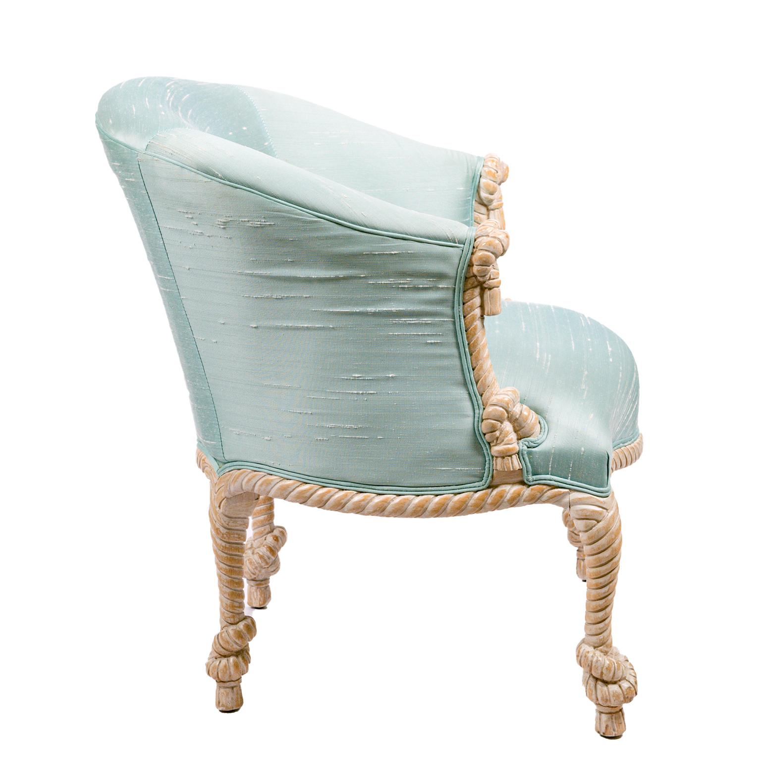 Napoleon III Style Rope/Tassel Tub Chair In Good Condition In Toronto, ON