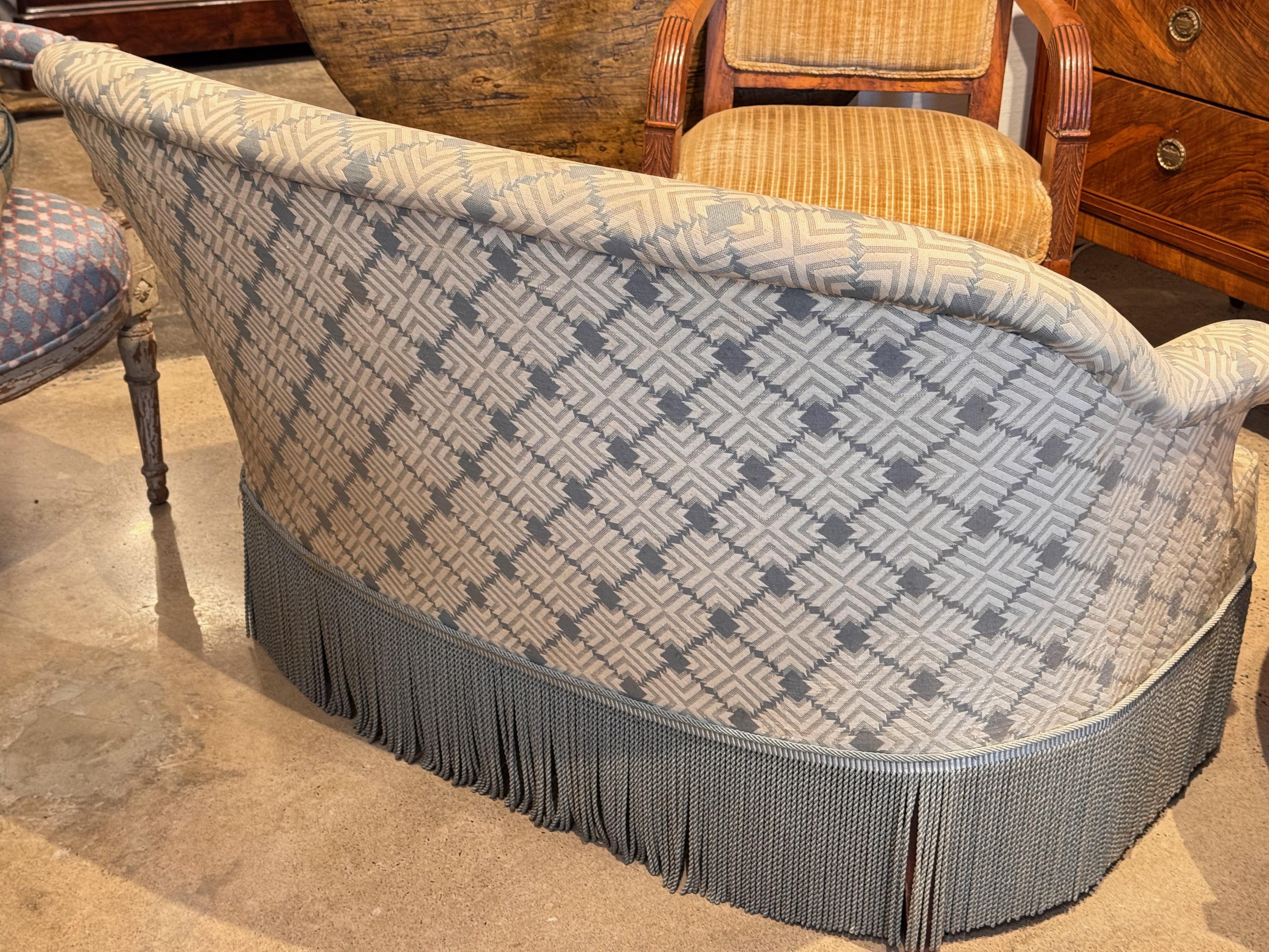 Napoleon III Style Settee With Skirted Base For Sale 1