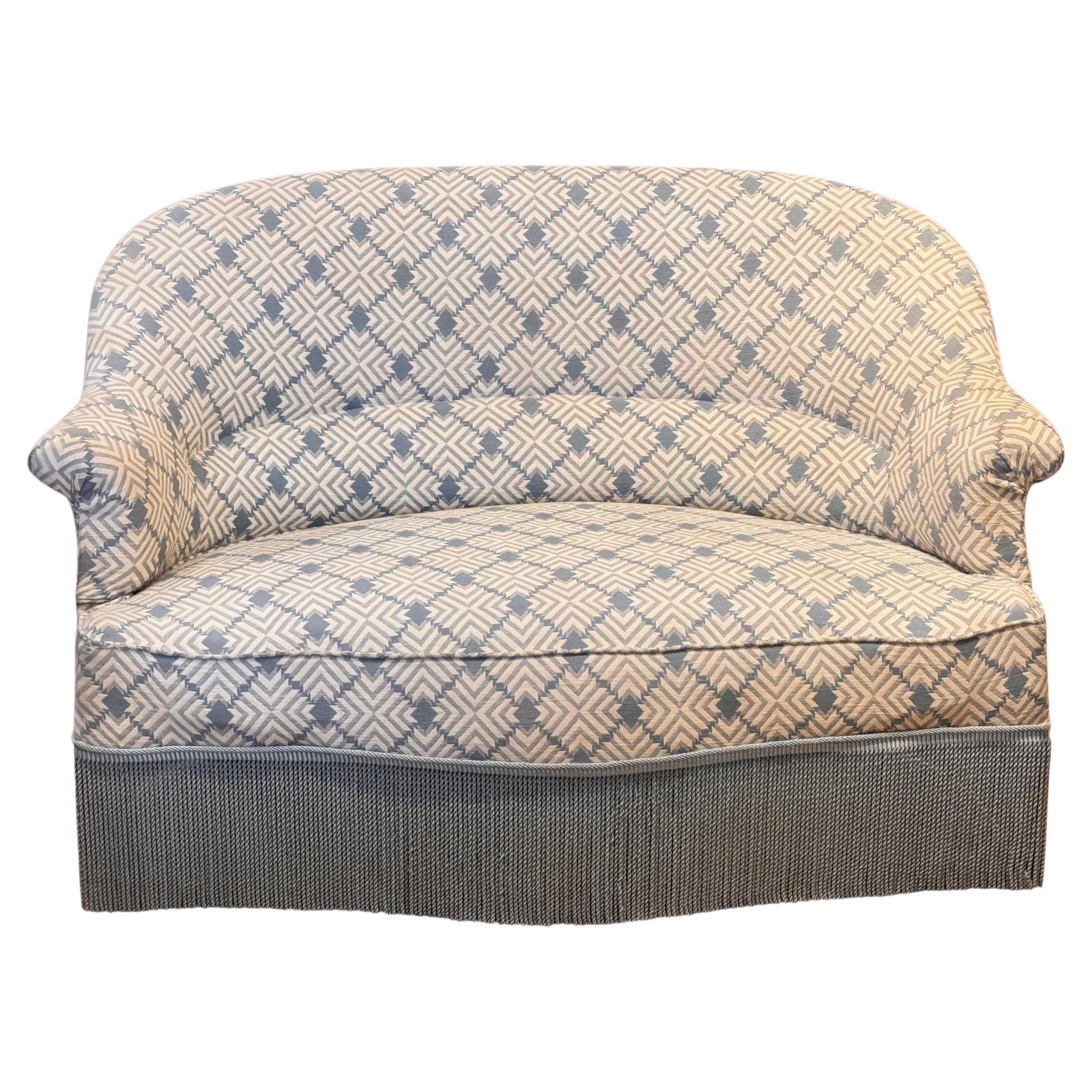 Napoleon III Style Settee With Skirted Base