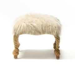 Napoleon III Style Twisted Rope Frame Ottoman