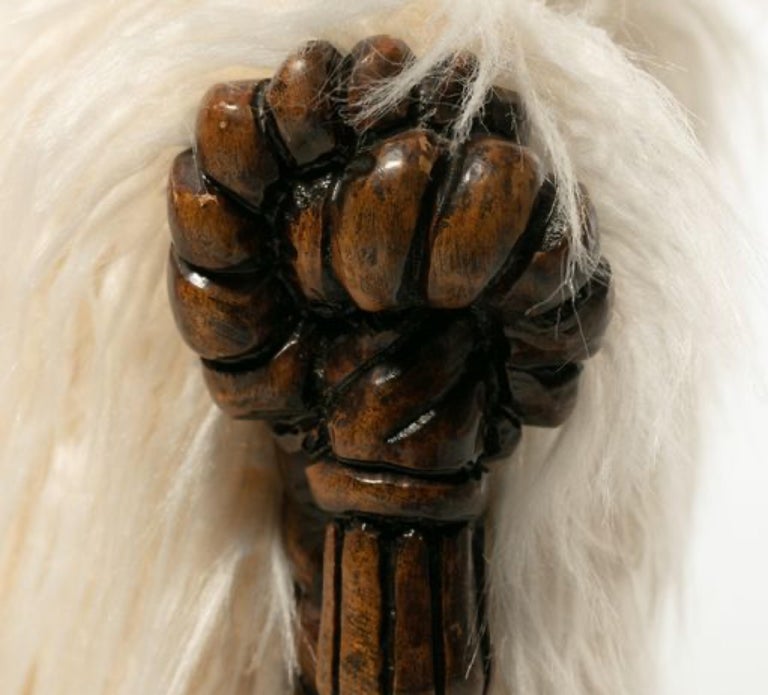 Napoleon III Style Twisted Rope and Tassel Frame Chair in Faux Fur ...