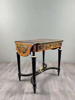 Écritoire de style Napoléon III en marqueterie et bronze doré, XIXe siècle
