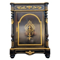Antique Napoleon III Support Height Furniture black gold