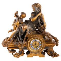 Napoleon III table clock. Calamine, etc. Samuel Marti et Cie., Philippe Mourey.