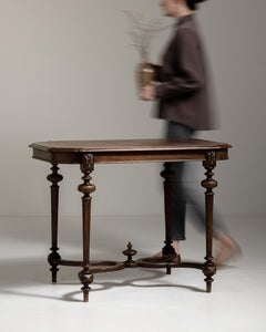 19th Century Napoleon III Occasional Table, French Wood Design