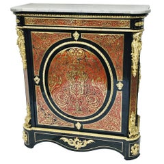 Napoleon III Tall Cabinet in Boulle Marquetry, France, 19th Century