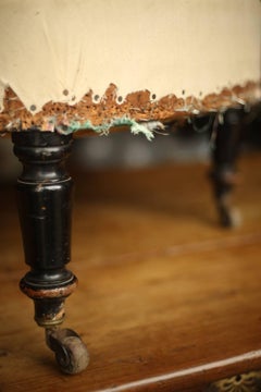 Napoleon III Tall Turned Leg Armchair