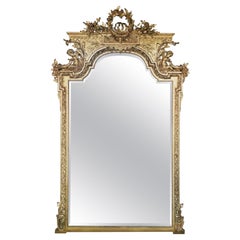 Napoleon III trumeau with a rich decoration with putti
