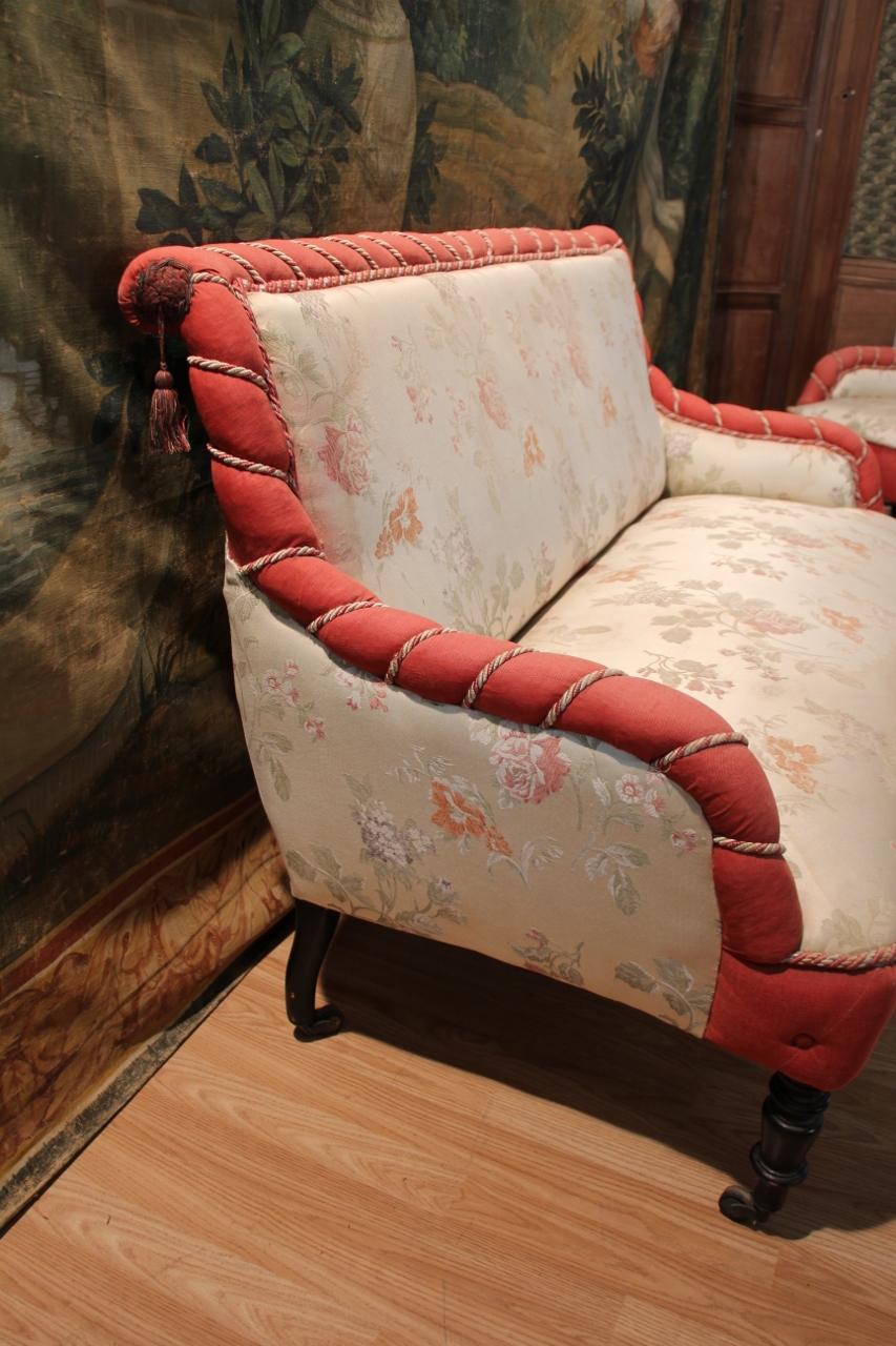 Napoleon III gepolstertes Wohnzimmer (Französisch) im Angebot