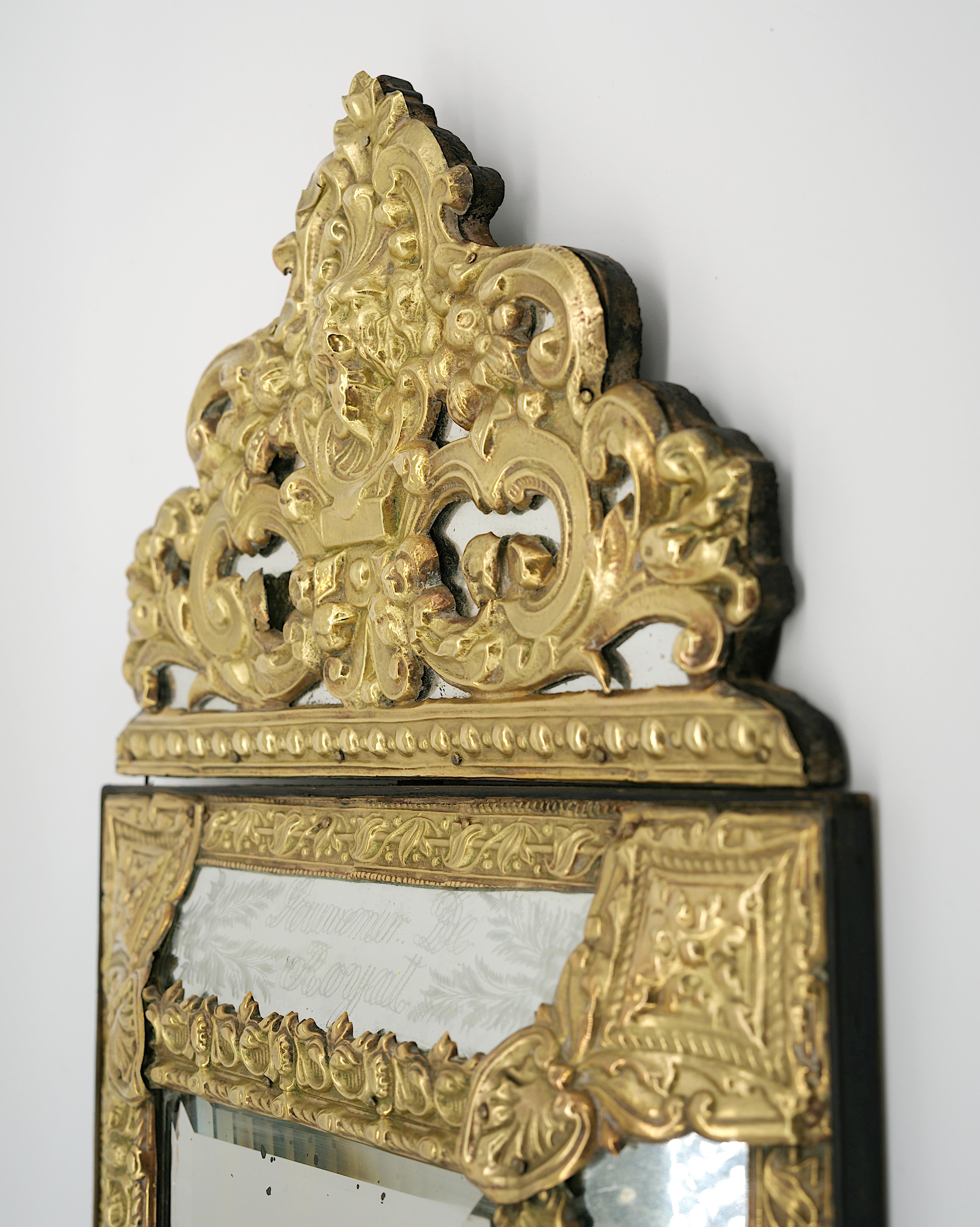 Victorian Napoleon III Wall & Table Mirror, 1880s For Sale
