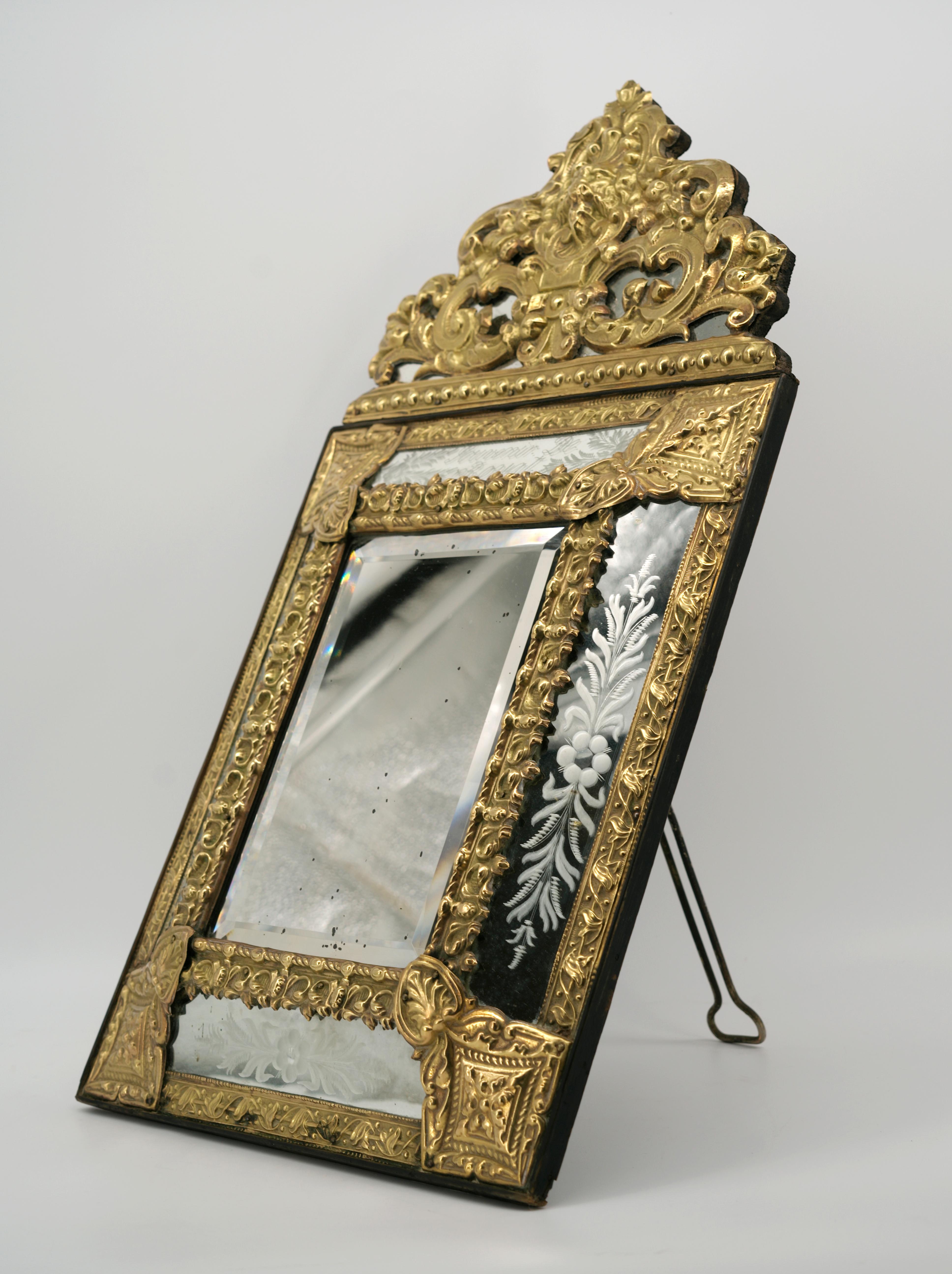 French Napoleon III Wall & Table Mirror, 1880s For Sale