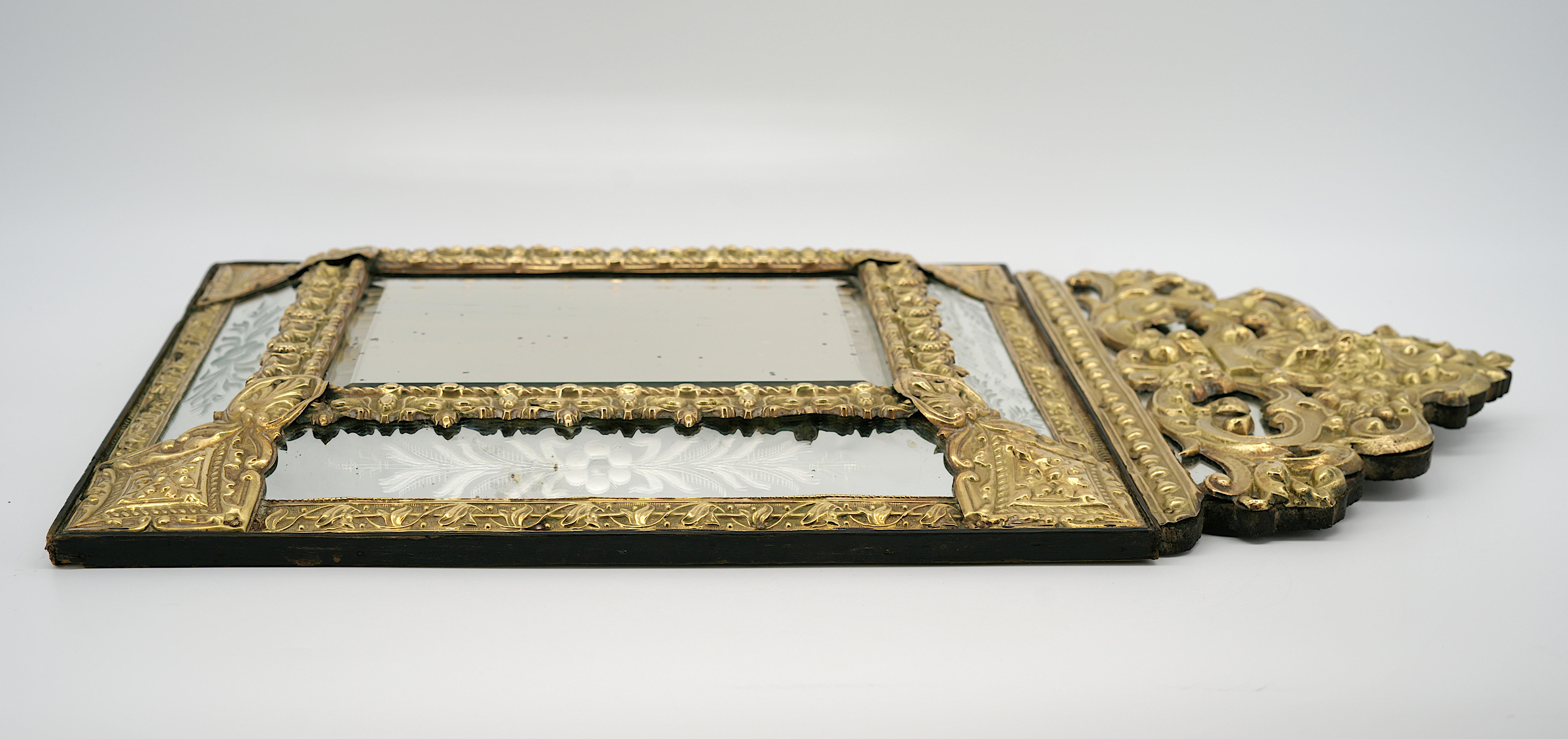 Late 19th Century Napoleon III Wall & Table Mirror, 1880s For Sale