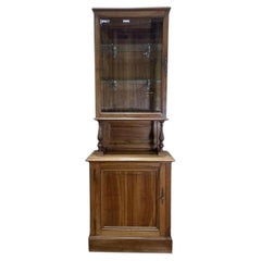 Napoleon III walnut display cabinet