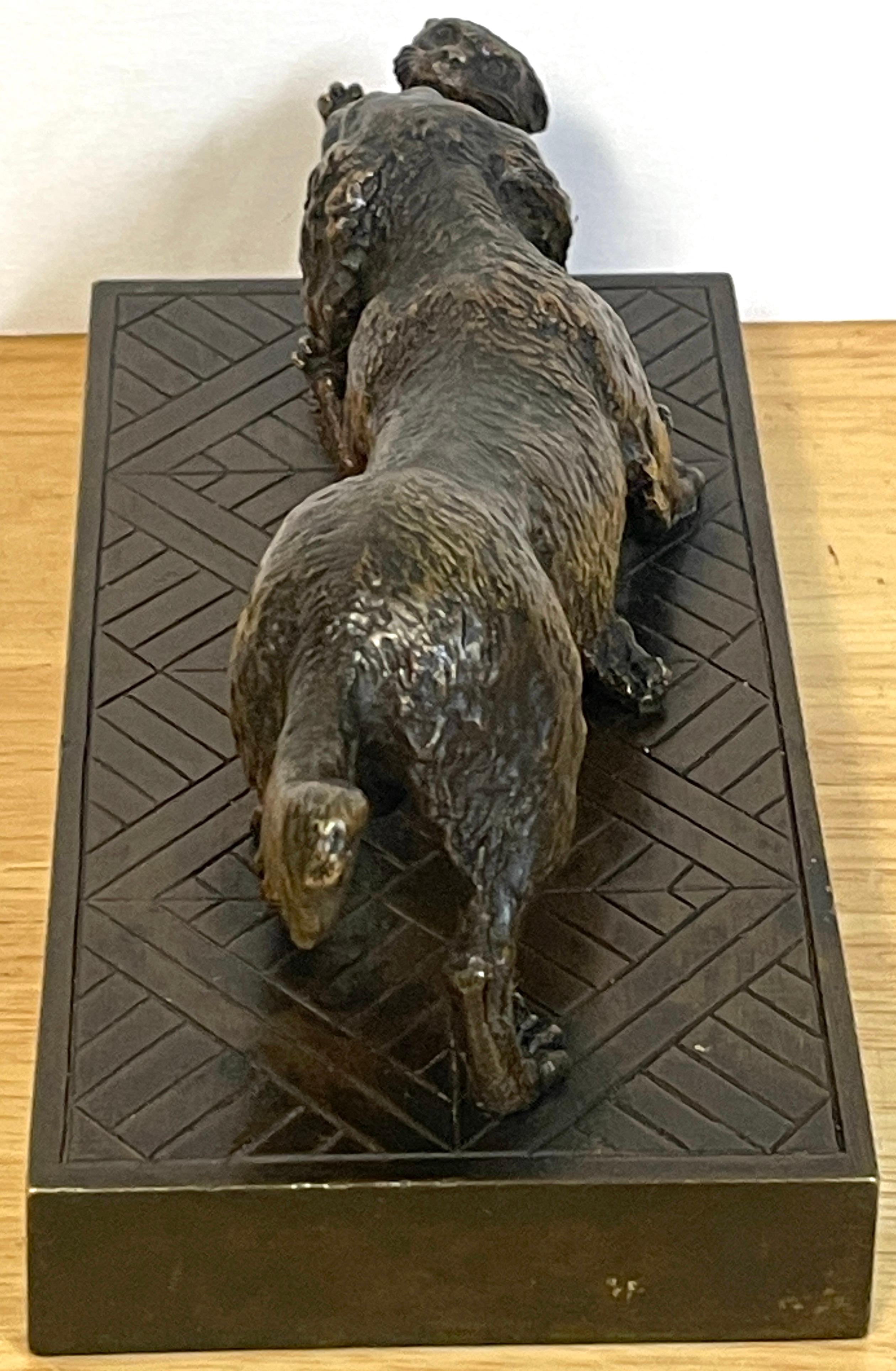 Napoleon III Whimsical Bronze of a Playful Dog & Cat For Sale 2