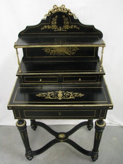 Napoleon III Writing Desk 'Scrivania' Inlaid Escritoire