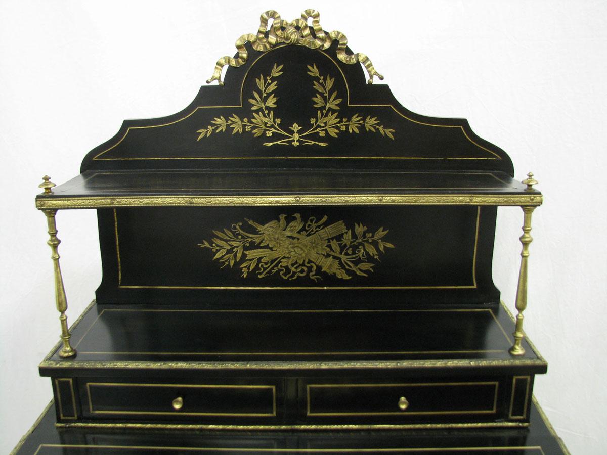 Napoleon III Writing Desk 'Scrivania' Inlaid Escritoire For Sale 2