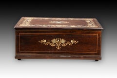 Napoleon III Writing Slope or Box, Marquetry, France, 19th Century