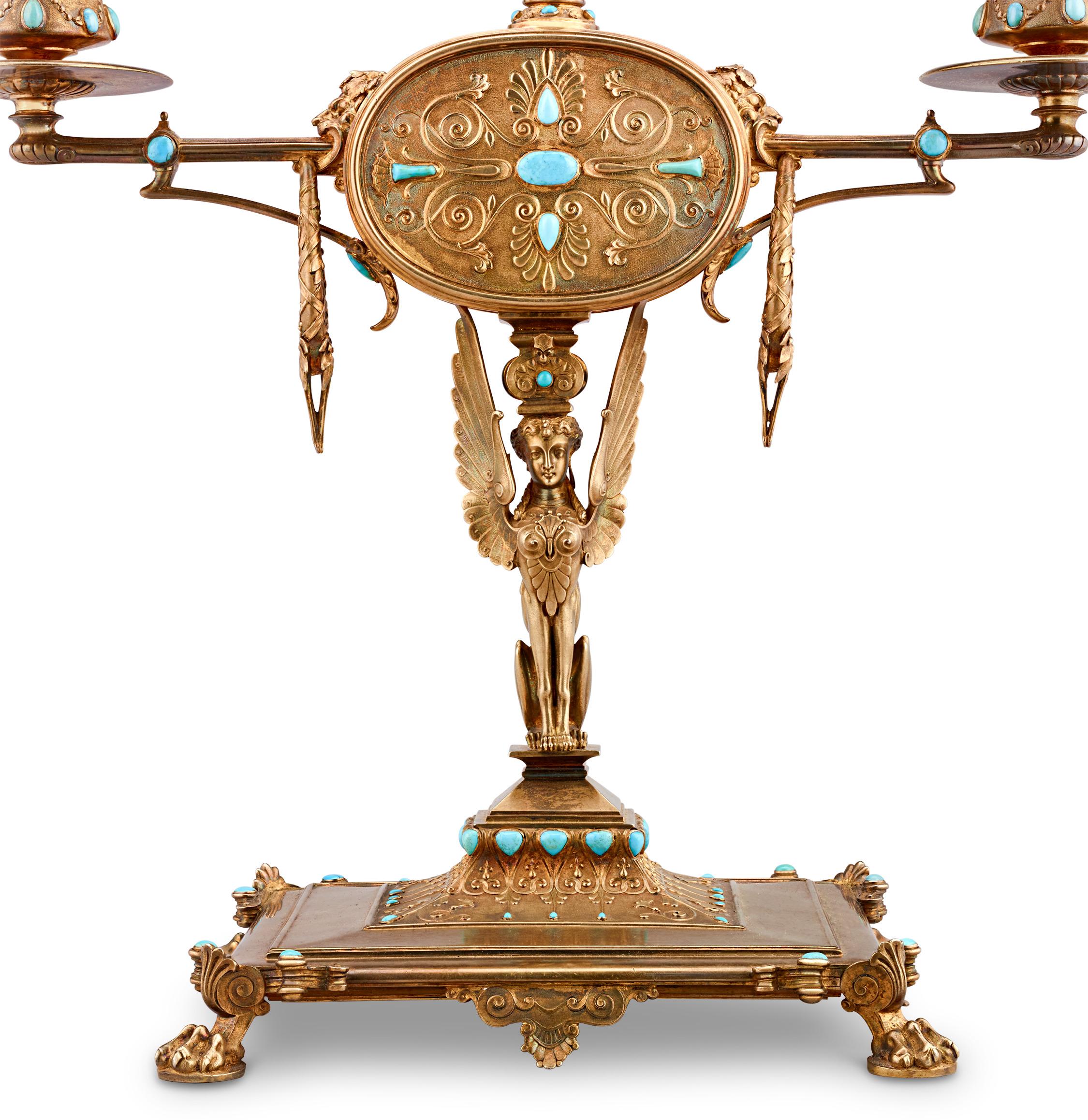 Francese Lampada da lettura della biblioteca di Napoleone III in argento dorato in vendita