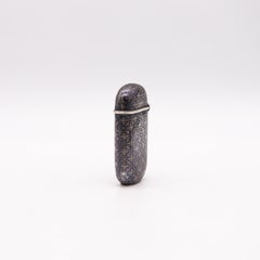 Napoleon Linder 1890 Paris Hinged Vesta Matches Box in Niello and .900 Silver