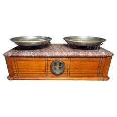 Antique Napoleon lll Style Wood Marble Scale