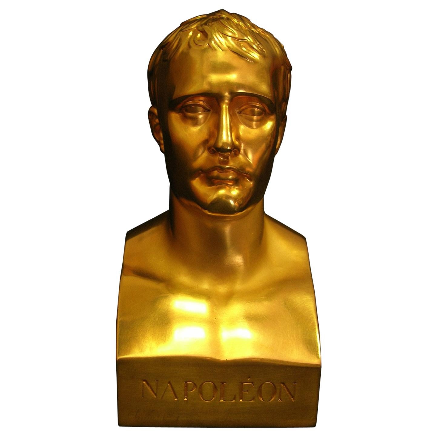 Napoleon Marble Bust in Antique Gold, 20th Century For Sale