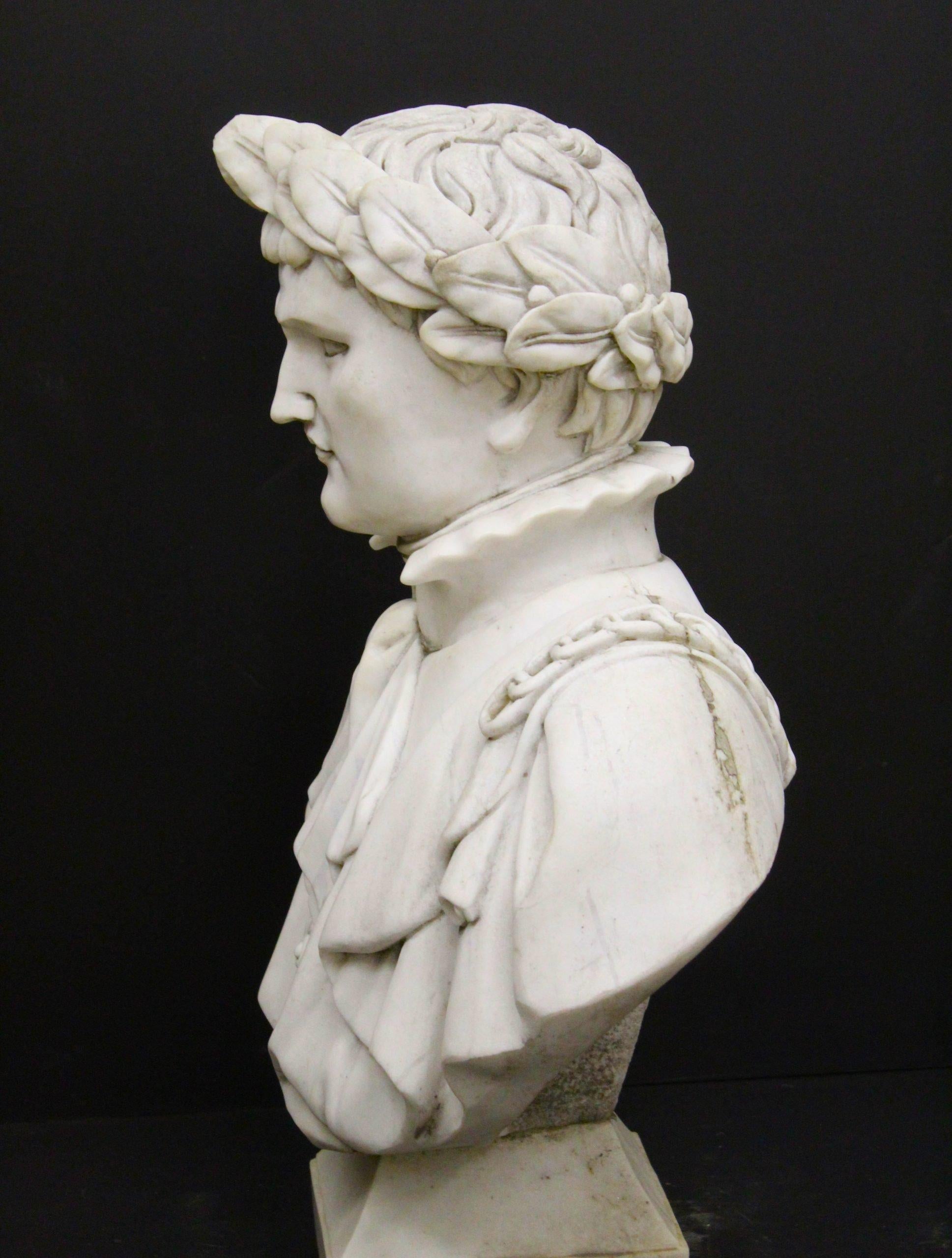 Napoleon marble sculpture.