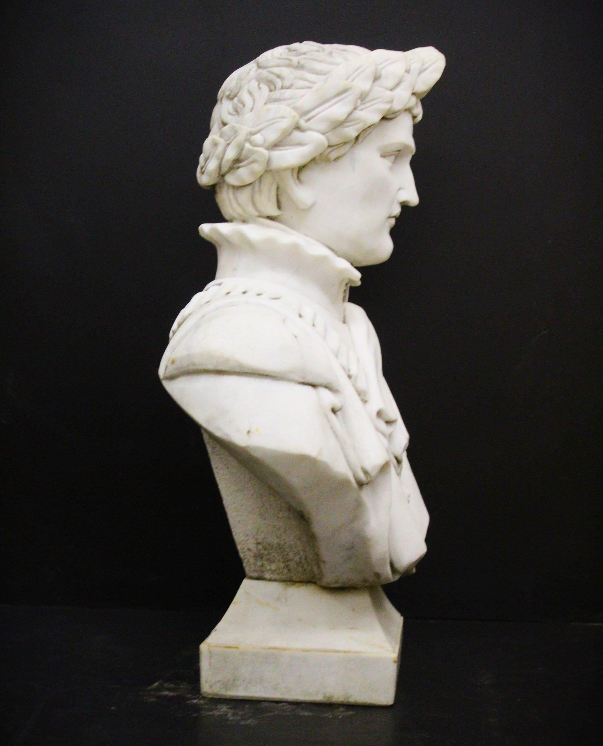 Napoleon Marble Sculpture In Good Condition For Sale In Rome, IT