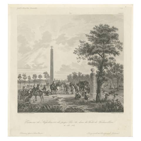 Napoleon Meets Pope Pius VII in the Forest of Fountainbleau, 1804