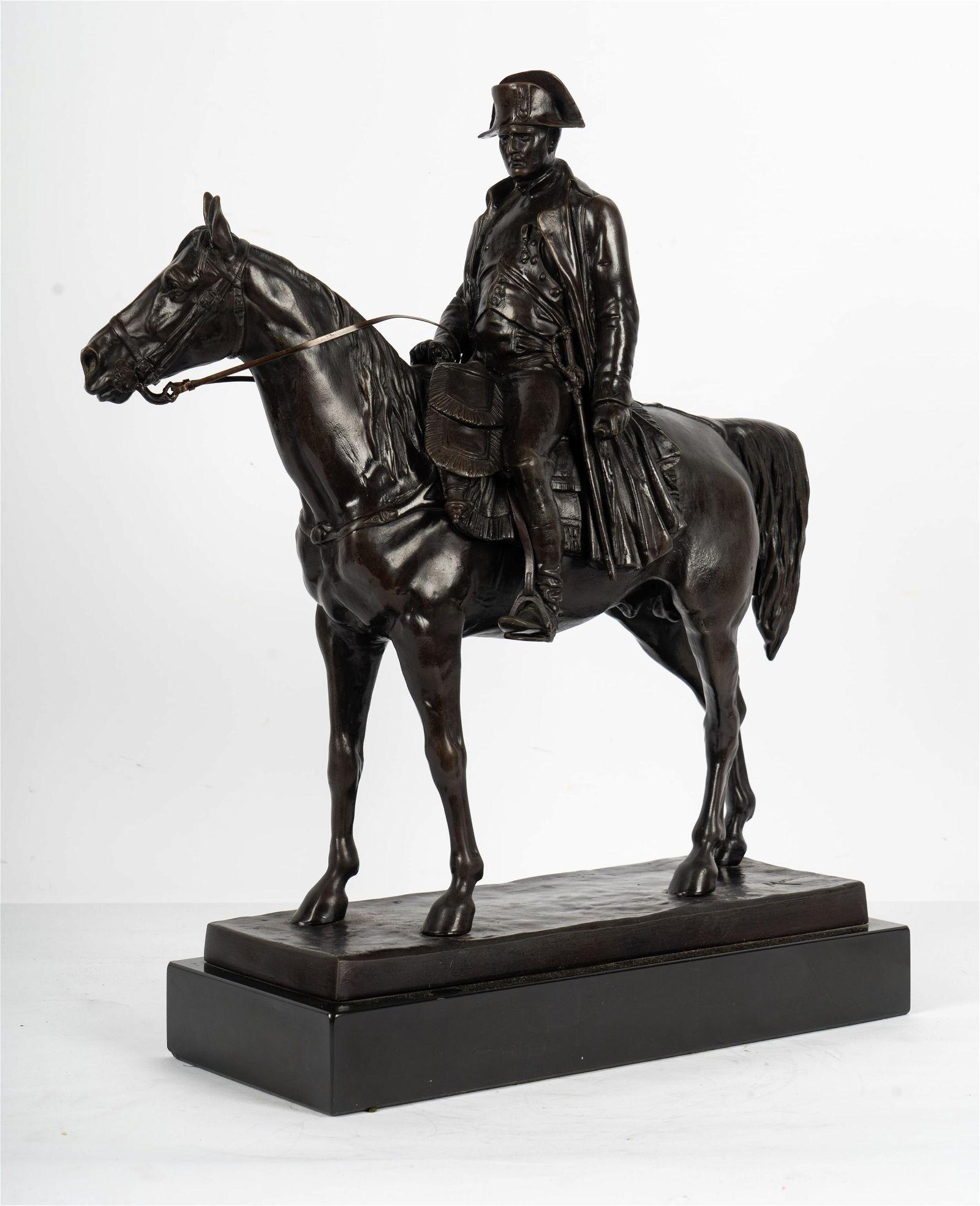 Napoleon on Horseback Bronze Sculpture After Louis M Moris (1818-1883) 5