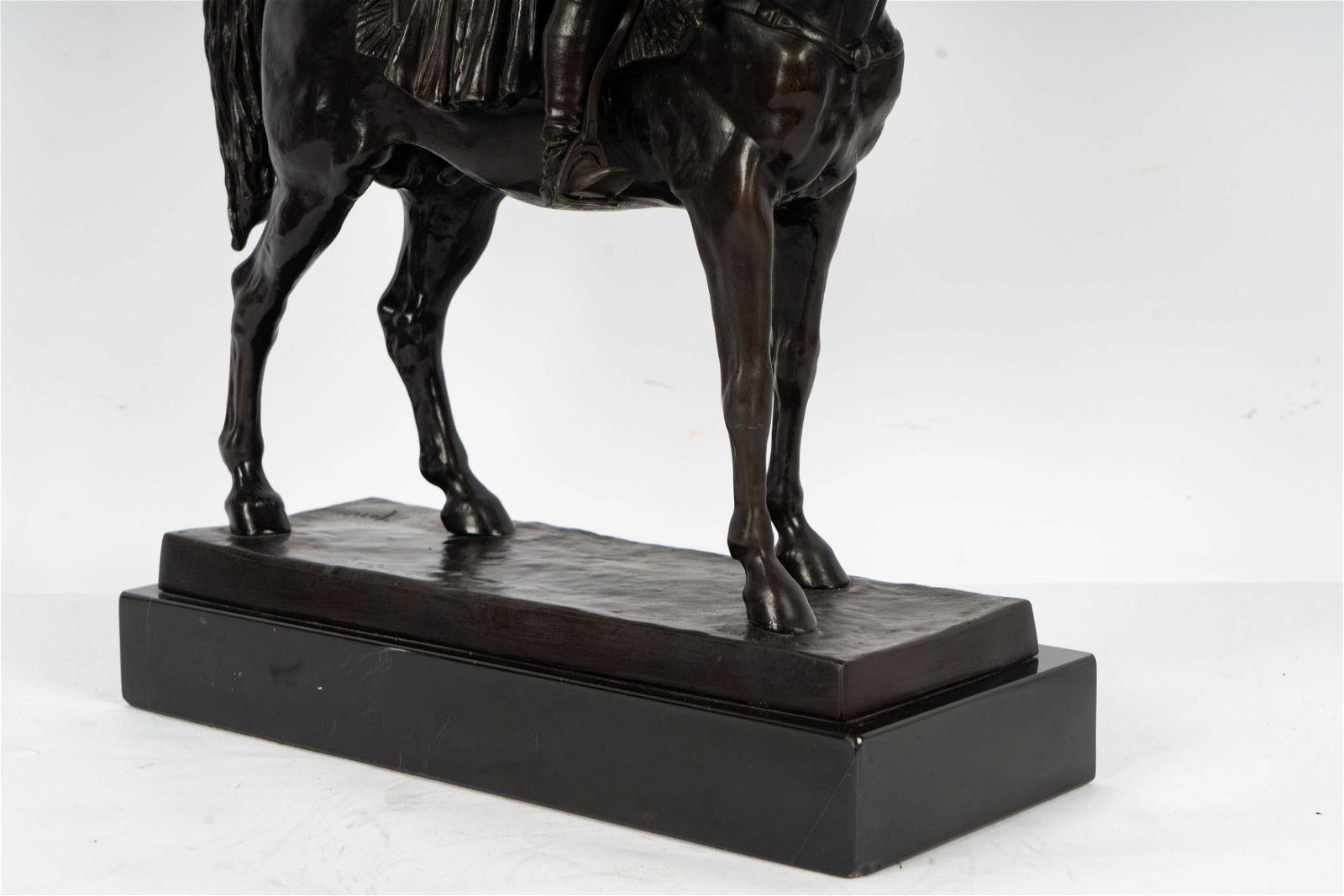 Napoleon on Horseback Bronze Sculpture After Louis M Moris (1818-1883) 7